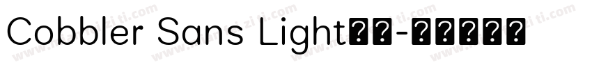 Cobbler Sans Light字体字体转换